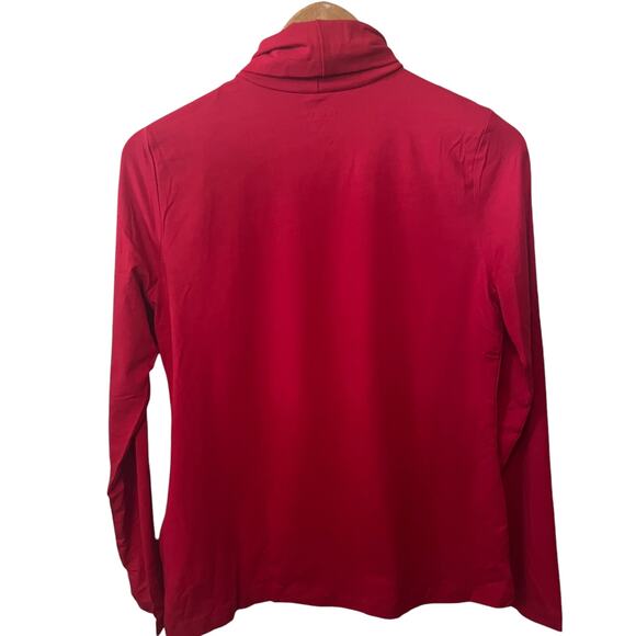 Lands' End NWT Petite Shaped Fit Rich Red Turtleneck Knit Valentine Casual MP - Picture 3 of 7